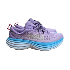 Hoka Women's Lavender and Sky Blue Sneakers